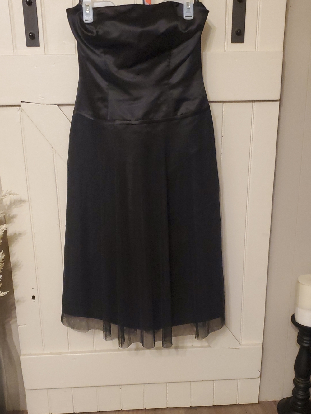 Strapless Black Cocktail Dress
